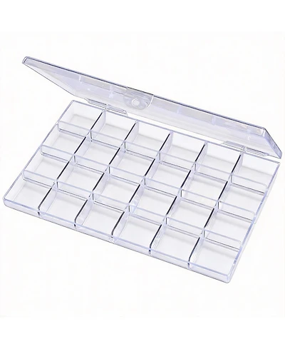 Yigii 24-Compartment Clear Organizer for Jewelry and Small Supplies