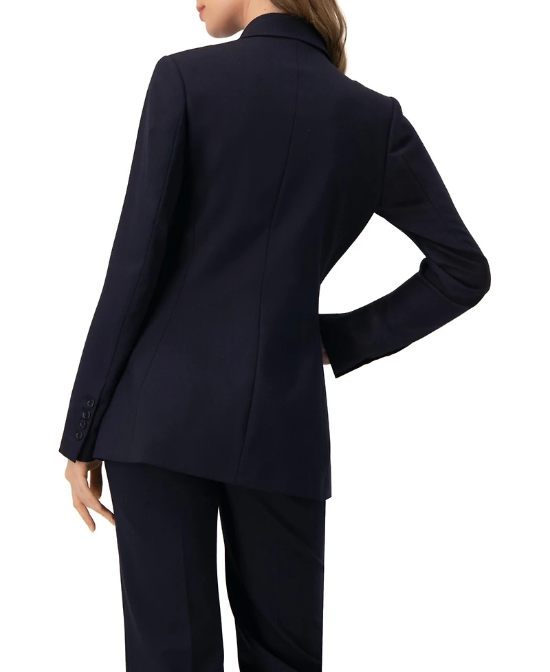 Ivonne Women's Tailored One-Button Blazer