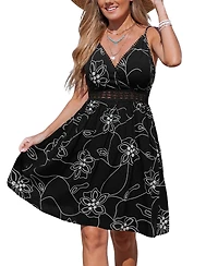 Cupshe Women's Tahiti Floral Mini Beach Dress