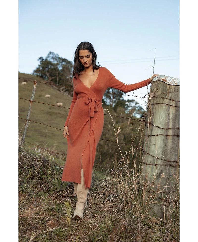 Petal and Pup Kellan Wrap Midi Dress