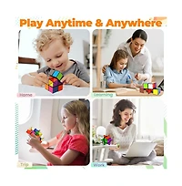 Bruce & Shark 2-in-1 Split Magic Cube, Transformable Fidget Toy, Morphs into Star & More