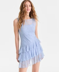 Bar Iii Women's Lace Sleeveless Tiered Mini Dress, Macy's Exclusive