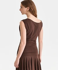 Bar Iii Women's Ruched Boat-Neck Top, Macy's Exclusive