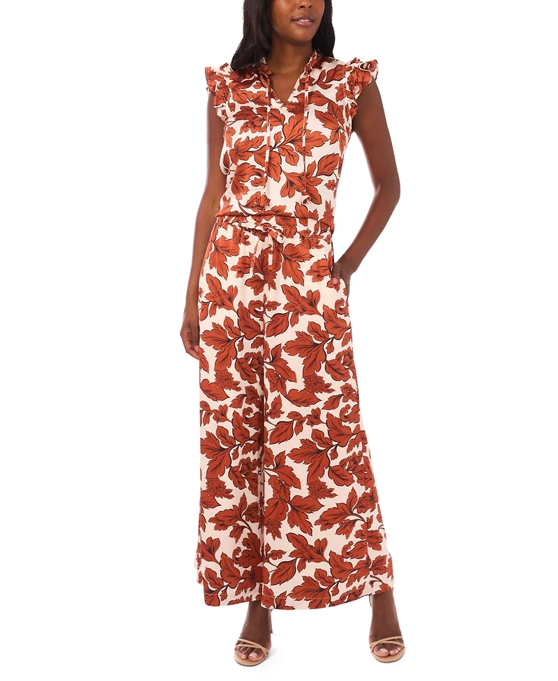 Vince Camuto Women's V-Neck Flutter-Sleeve Top