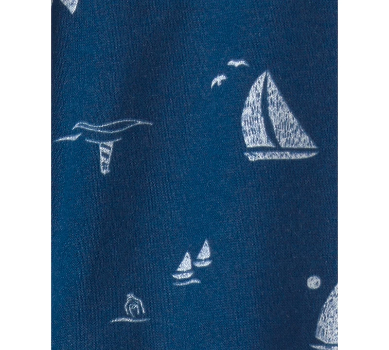 Carter's Baby Boys' Daddy's First Mate' Boat Print Bodysuit & Pants, 2-Piece Set