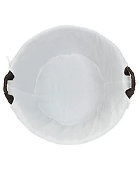 Household Essentials Round Wicker Laundry Basket with Handles