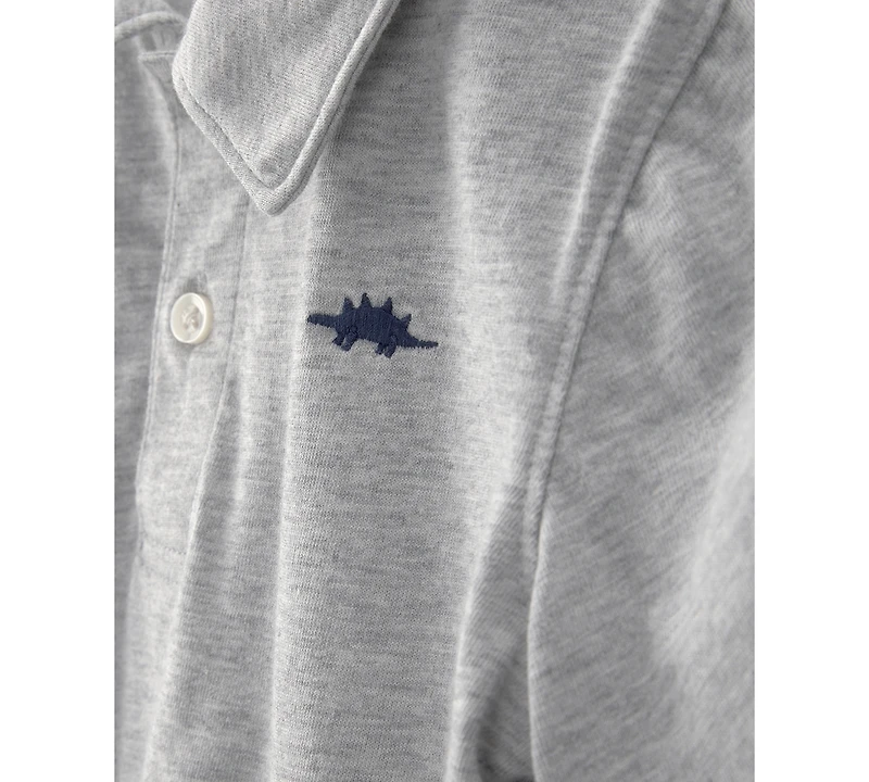 Carter's Boys' Toddler 2T-5T Dinosaur Polo Shirt and Shorts, 2-Piece Set