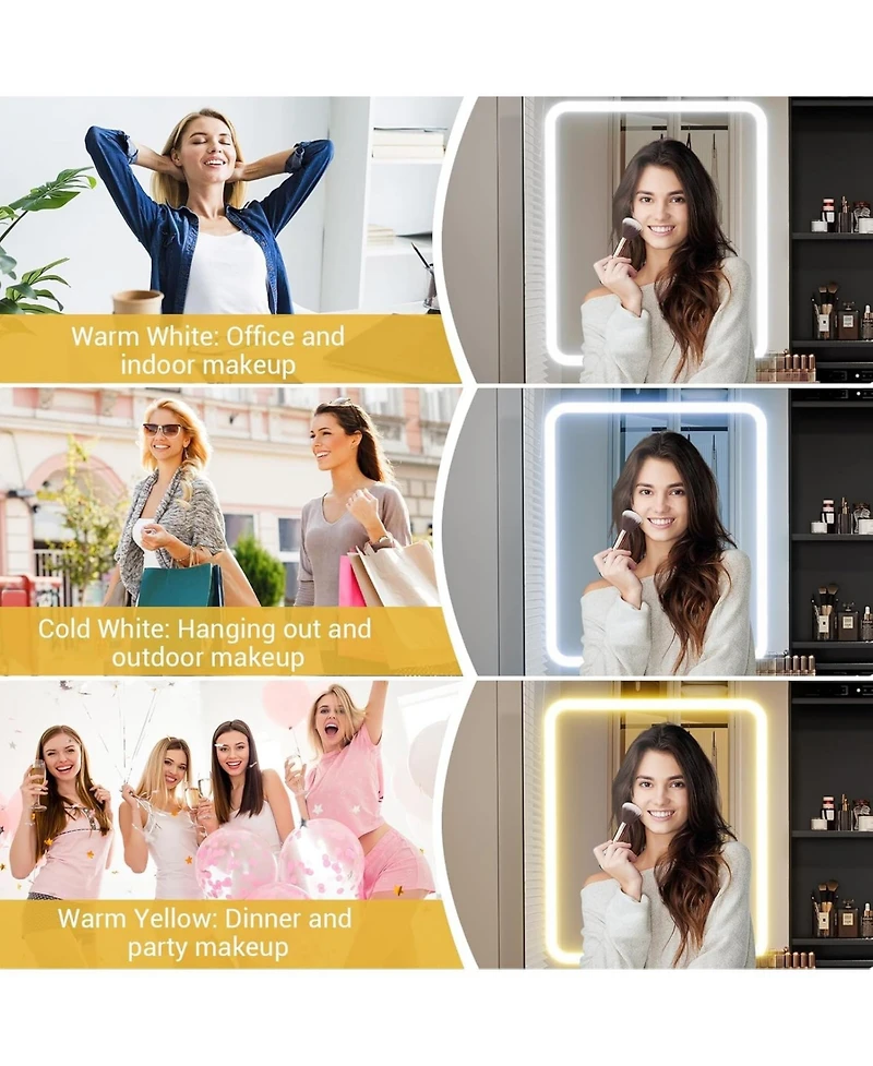 Gaomon Vanity Desk Lights and Power Outlets