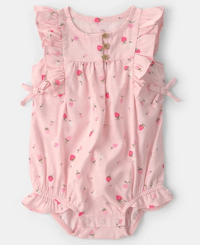 Carter's Baby Girls' Strawberry Print Sleeveless Romper