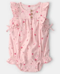 Carter's Baby Girls' Strawberry Print Sleeveless Romper