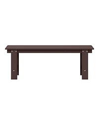 Outdoor Hdpe 48" Modern Backless Patio Bench