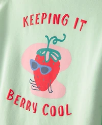 Carter's Girls' Toddler 2T-5T Strawberry French Terry Pull-On Sweatshirt