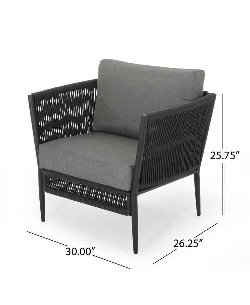 Flynama Outdoor Hanford Club Chair Dazzling Textures Exquisite Design Premium Patio Seating for Garden Backyard