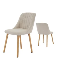 gaomon Set of 2 Modern High Back Dining and Accent Chairs, Wood Legs Seating for Kitchen Living Room