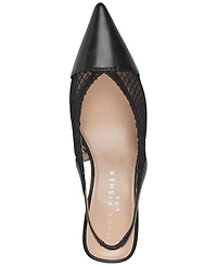 Marc Fisher Ltd Women's Gipsi Mesh Slingback Kitten Heel Pumps