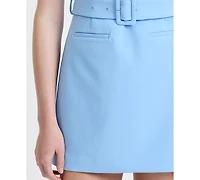 French Connection Women's Azra Twill Belted Back Zipper Mini Dress