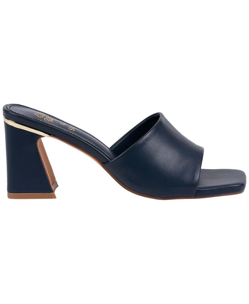 Gc Shoes Women's Soho Square Toe Block Heel Dress Sandals