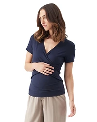 Ripe Maternity Luxe Knit Embrace Nursing Tee Navy