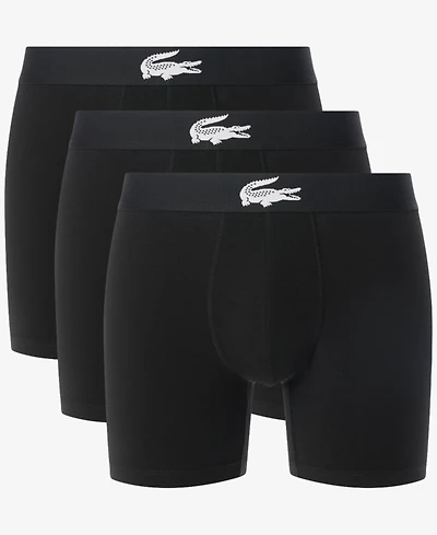 Lacoste Men's Regular-Fit Boxer Briefs, 3-Pack