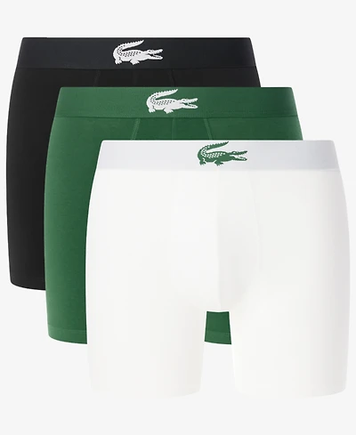 Lacoste Men's Regular-Fit Boxer Briefs, 3-Pack