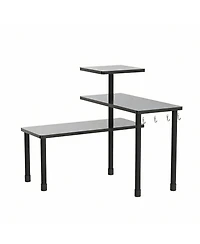 Yigii Adjustable 3-Tier White Bathroom Organizer for Makeup and Vanity