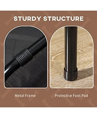 Zeus & Ruta 48" Coffee Outdoor Elevated Pet Bed with Canopy