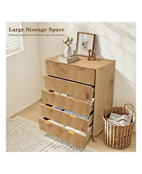 gaomon Tall 5-Drawer Wood Dresser