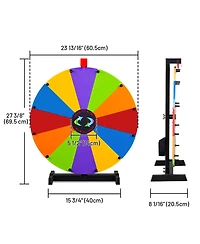 Yescom WinSpin 24" Pop Up Display Tabletop Prize Wheel Red & White Trade Show Display Spinning Wheel 12 Slots for Outdoor Booths Exhibition Event