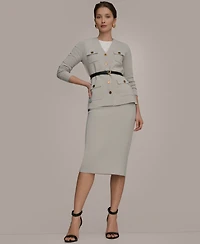 Donna Karan New York Women's 5-Button Belted Blazer