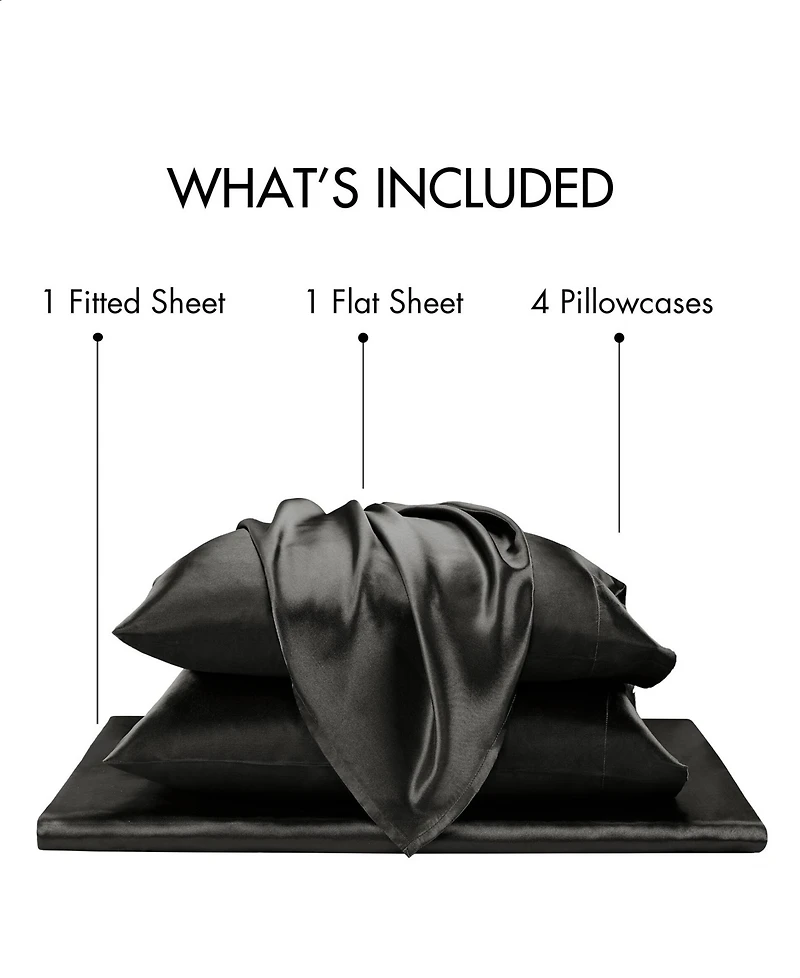 Madison Park Essentials Satin 4-Pc. Sheet Set, Twin