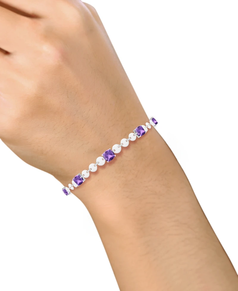 Macy's Amethyst (4-1/2 ct. t.w.) Bracelet Sterling Silver (Also Available Sapphire, Citrine, Blue Topaz)