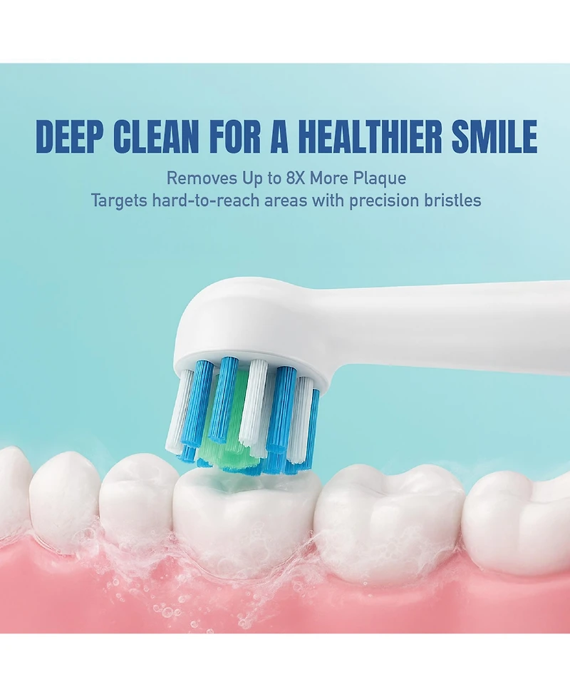 Pursonic 4-Pack Replacement Brush Heads Compatible with Oral-b iO Series 2–10