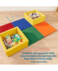 ECR4Kids SoftZone Play Patch Toy Bins, Yellow, 2-Pack