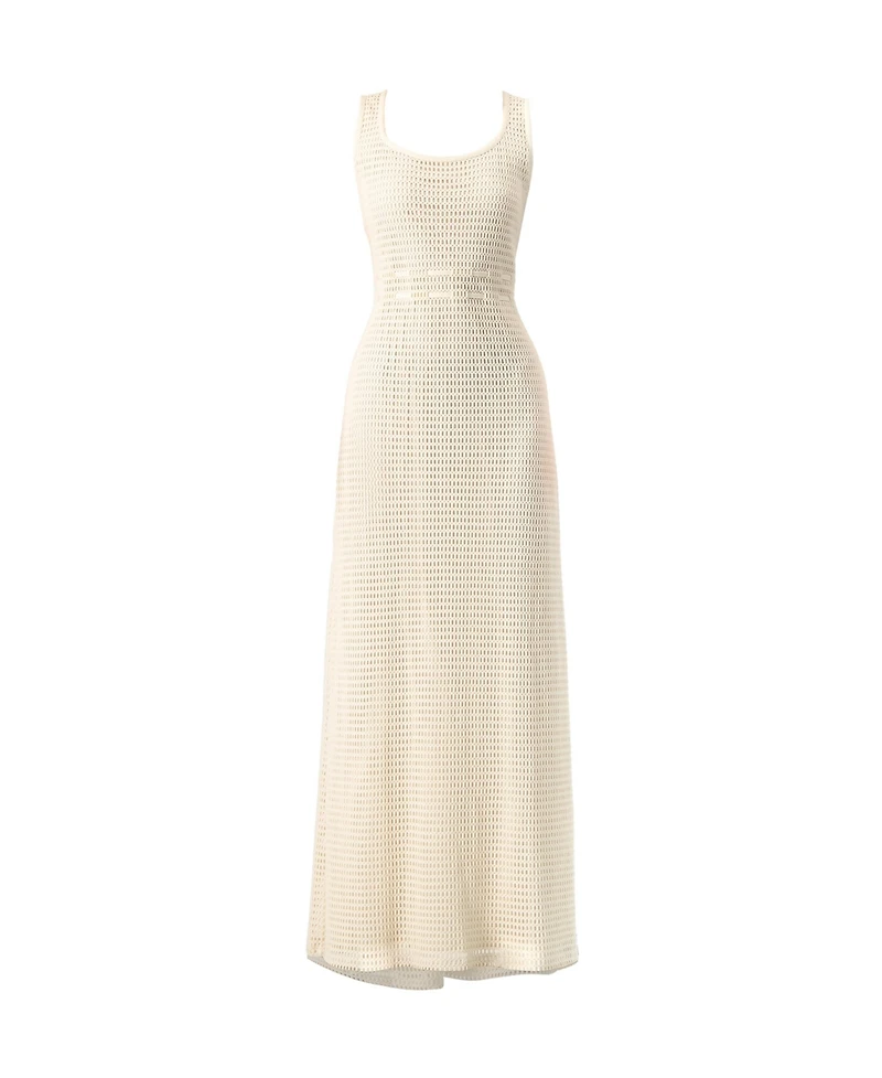 Ivonne Women's Knitted Maxi Dress with Waist Knots