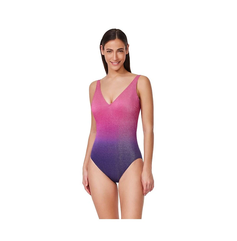Profile by Gottex Women's Dream Ombre V Neck One Piece