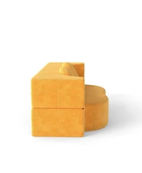 Streamdale Furniture Folding Sofa Bed with Pillow, Twin Sleeper Sofa, Yellow