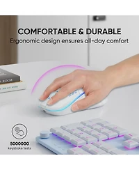 Risokeys Wireless Gaming Mouse, Lightweight Honeycomb Shell, 2.4G Stable Connection, 4 Dpi Adjustable