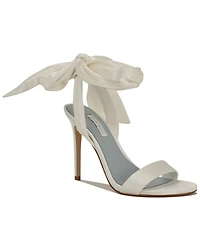 Nine West Women's Maddie Bridal Ankle Tie Wrap Stiletto Heel Sandals