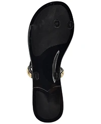 Nine West Women's Seashell Toe Ring Slip-On Flat Sandals