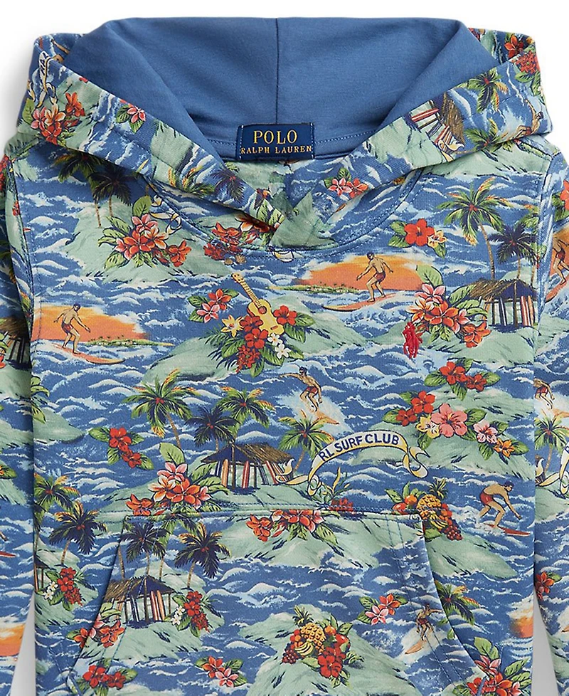 Polo Ralph Lauren Boys' 2-7 Tropical-Print Ribbed Cuff Hoodie