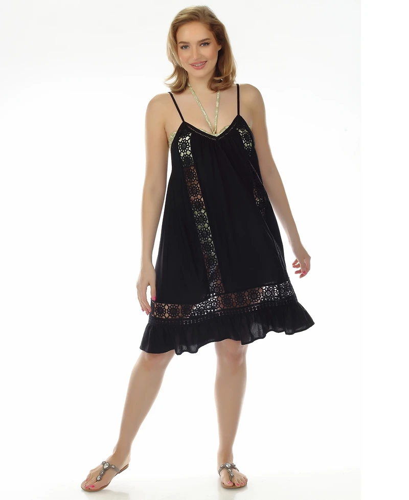 Raviya Women's Eyelet Lace Dress Cover-Up