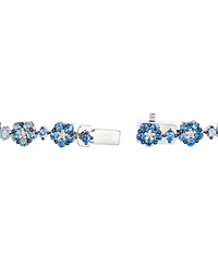 Le Vian White Sapphire (57/100 ct. t.w.), Sapphire Ombre (5 ct. t.w.) & Diamond (7/20) Bracelet in 14k Vanilla Gold