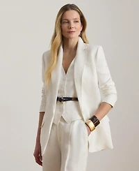 Lauren Ralph Petite Notch Lapel Twill Blazer