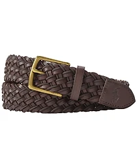 Polo Ralph Lauren Men's Leather & Braided Cord Woven Belt