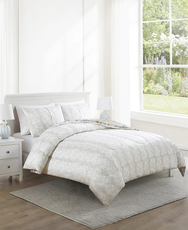 Enchante Accessories 3-Pc. Reversible Printed Microfiber Comforter Sets