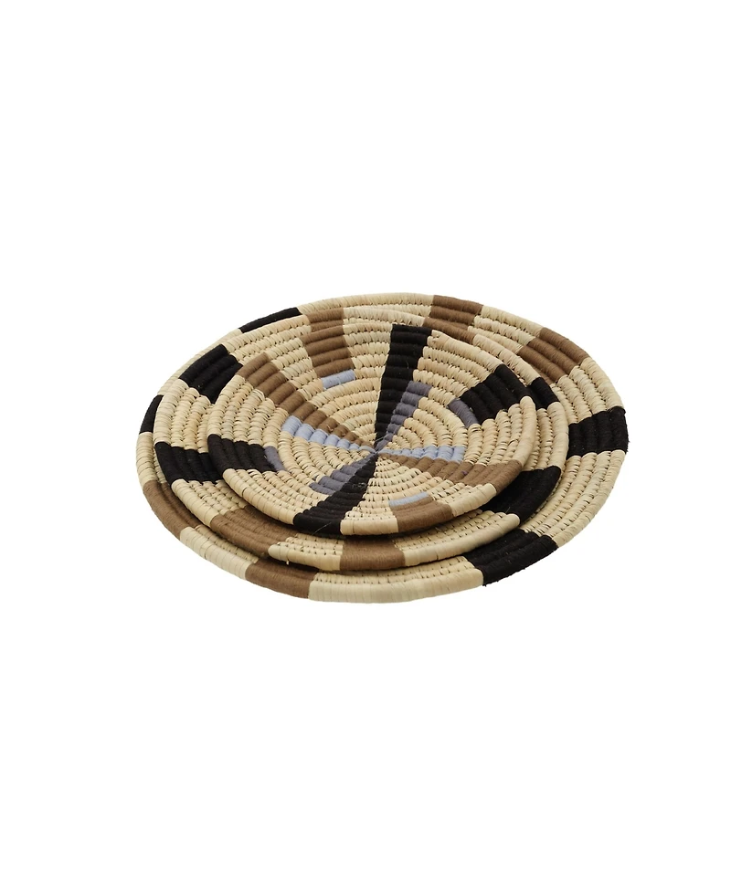 WickerVillage Wicker Village Sabai Grass Wall Basket Decor | Boho Hanging Wall Art | Neutral