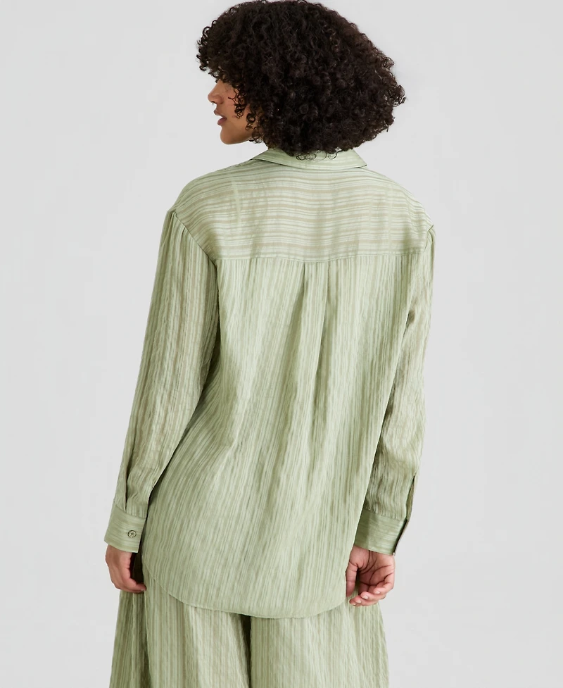 And Now This Women's Oversized Satin Shirt, Macy's Exclusive