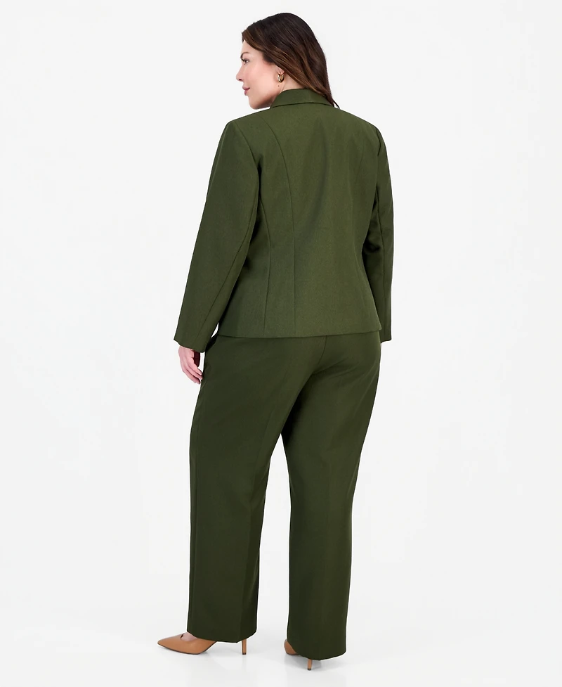 Le Suit Plus Two-Button Shawl Collar Blazer & Pant