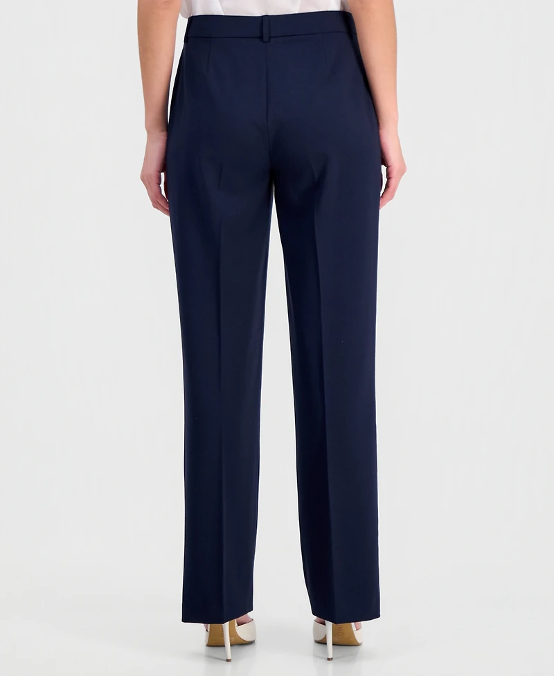 Tahari Asl Petite Bird Eye Mid Rise Pants