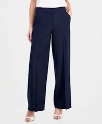 Tahari Asl Women's Clean-Waist Wide-Leg Pants